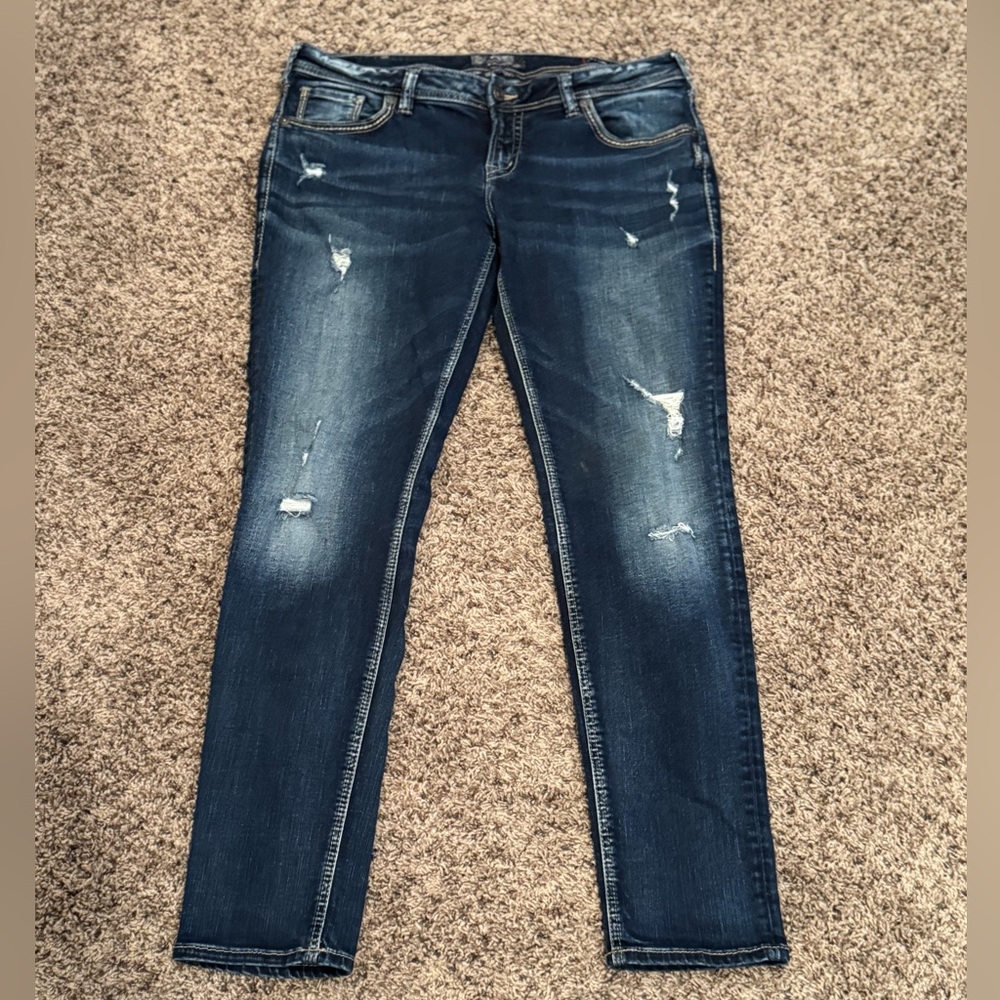 Silver Jeans Women's Dark Blue Skinny Jeans